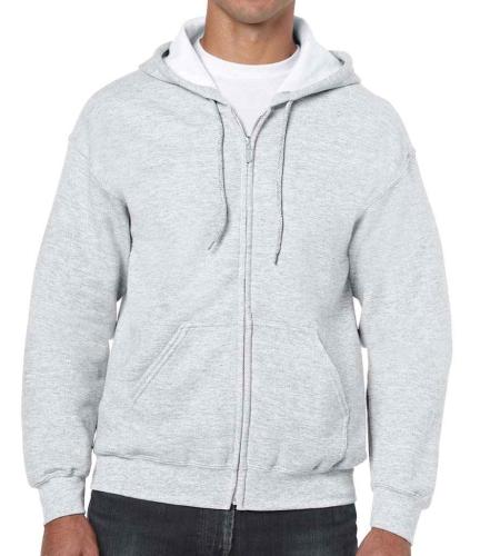 Gildan Hvy Blend Zip Hood. Swt - Ash - L